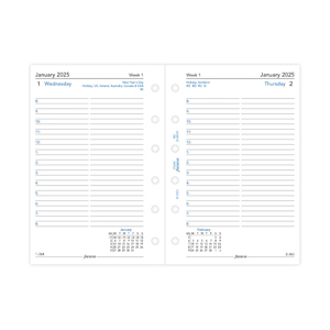 Filofax One Day on A Page Diary With Appointments - Pocket 2025 English